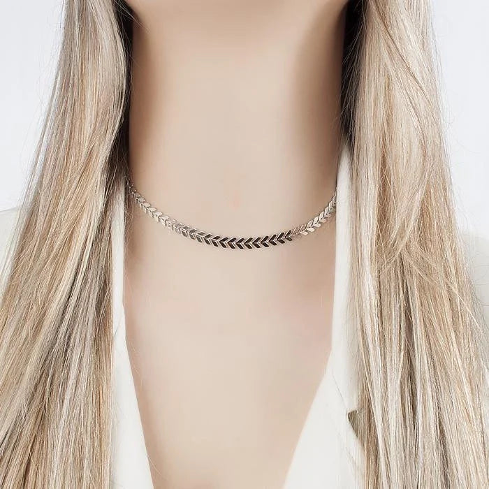 Colar Choker Escama De Peixe