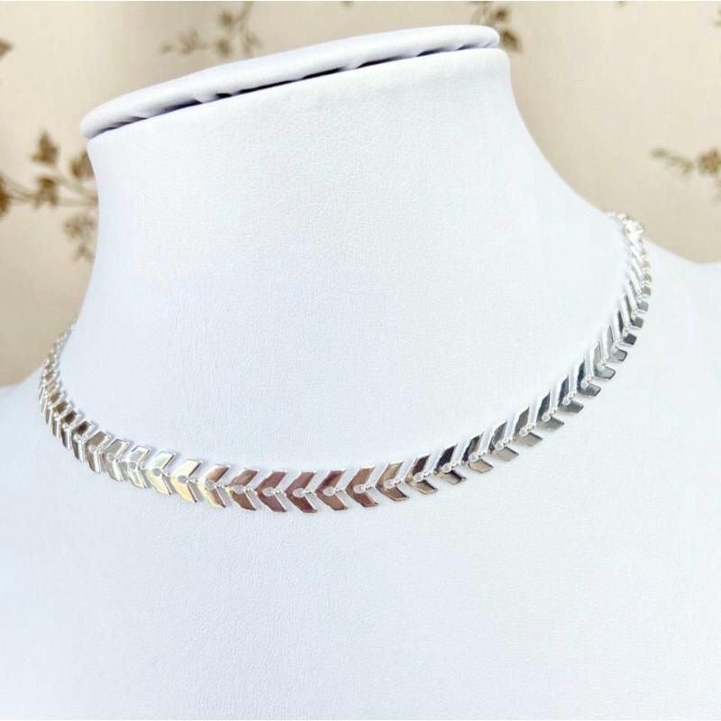 Colar Choker Escama De Peixe