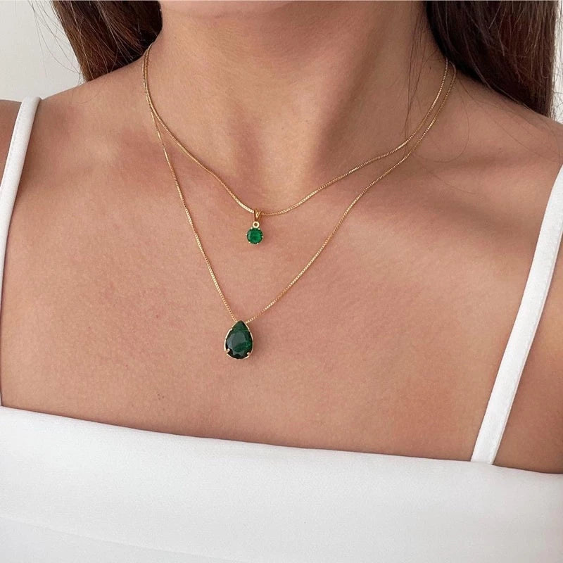 Colar Duplo Gota Ávila