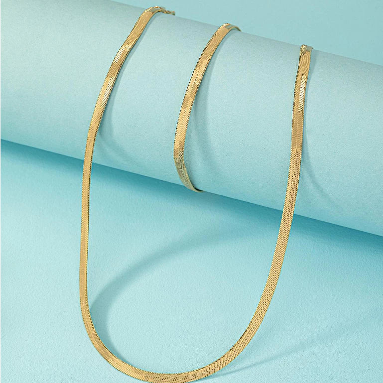 Conjunto Colar Laminado e Pulseira Netuno