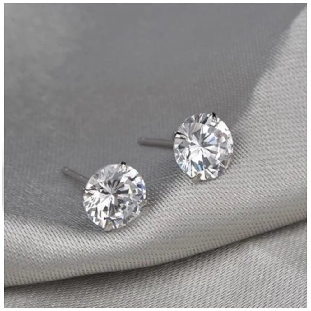 Brinco De Pedra Zircônia Strass Ponto de luz