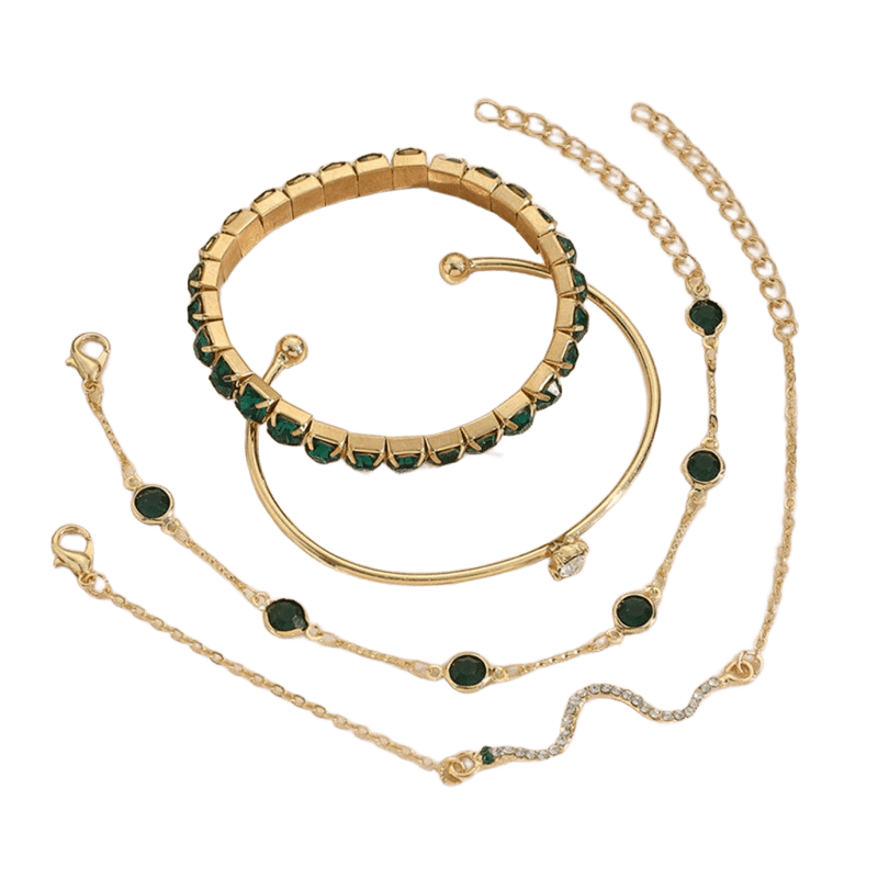Conjunto de 4 pulseiras Snake