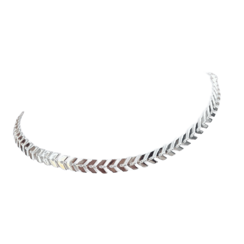 Colar Choker Escama De Peixe