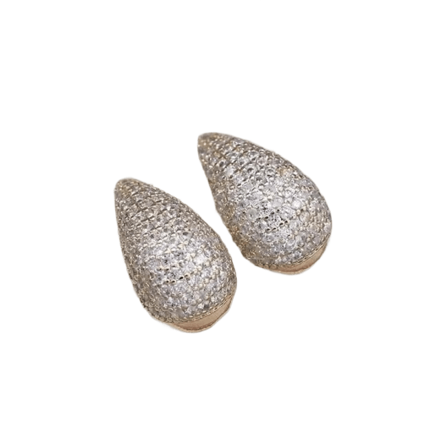 Brinco  Gota Cravejada de Zircônia