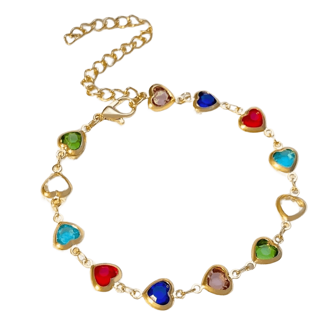 Pulseira Coração Colorido