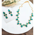 Conjunto Colar e Brinco Esmeralda