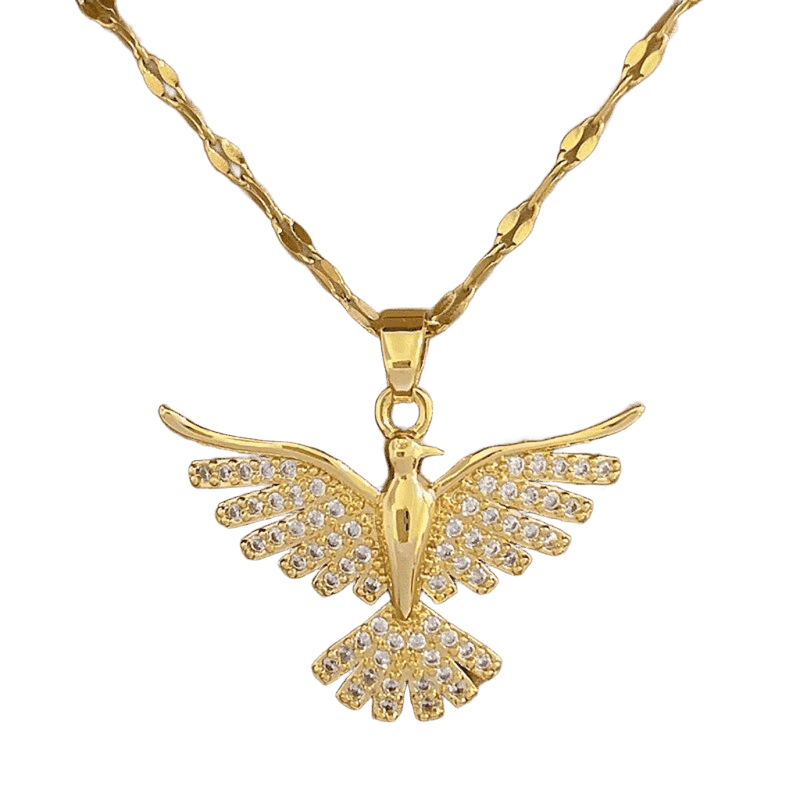 Colar  Phoenix Dourada