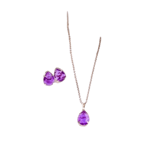 Conjunto  Ponto de luz Colar e Brinco