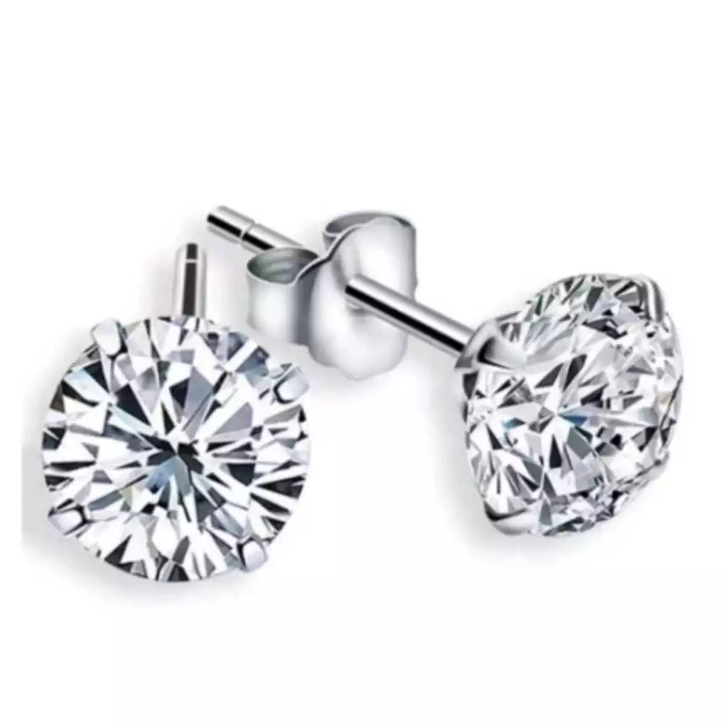 Brinco De Pedra Zircônia Strass Ponto de luz