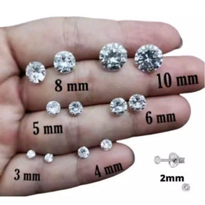 Brinco De Pedra Zircônia Strass Ponto de luz