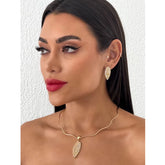 Conjunto Folha Cravejada