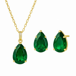 Colar e Brinco Gotas no Oceano