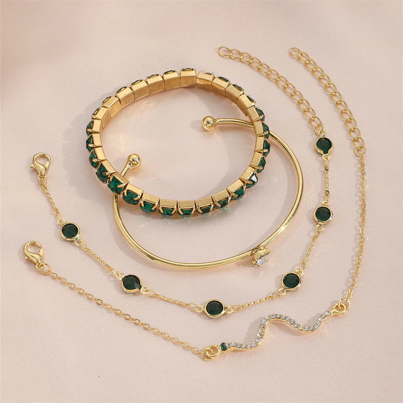 Conjunto de 4 pulseiras Snake