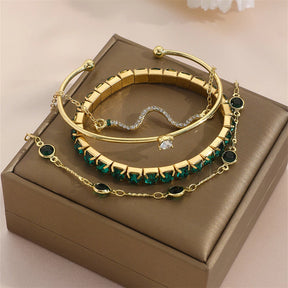 Conjunto de 4 pulseiras Snake