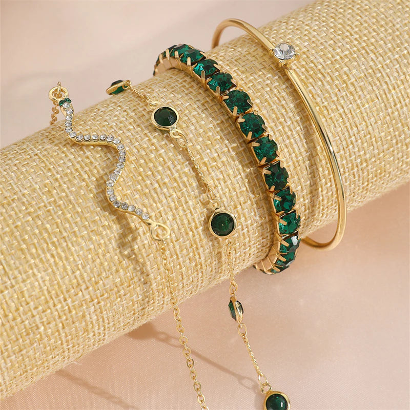 Conjunto de 4 pulseiras Snake