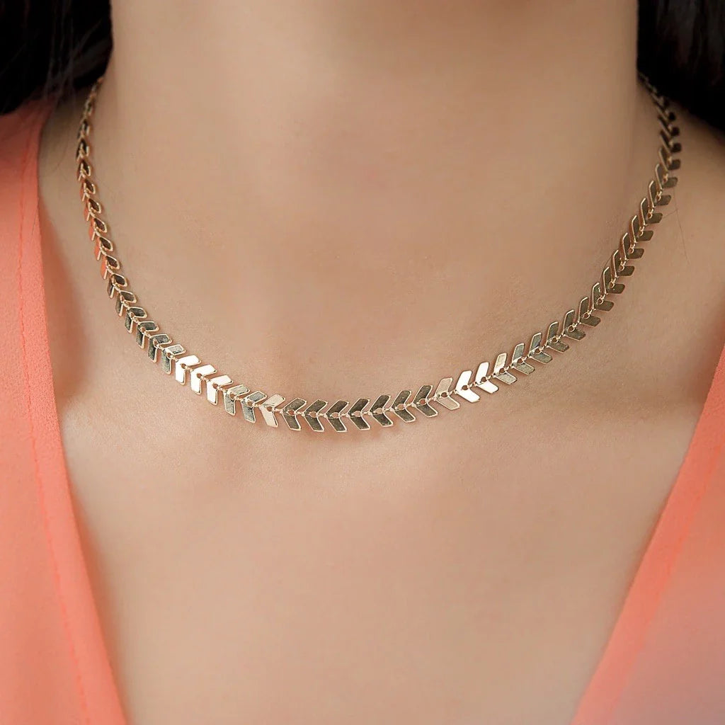 Colar Choker Escama De Peixe