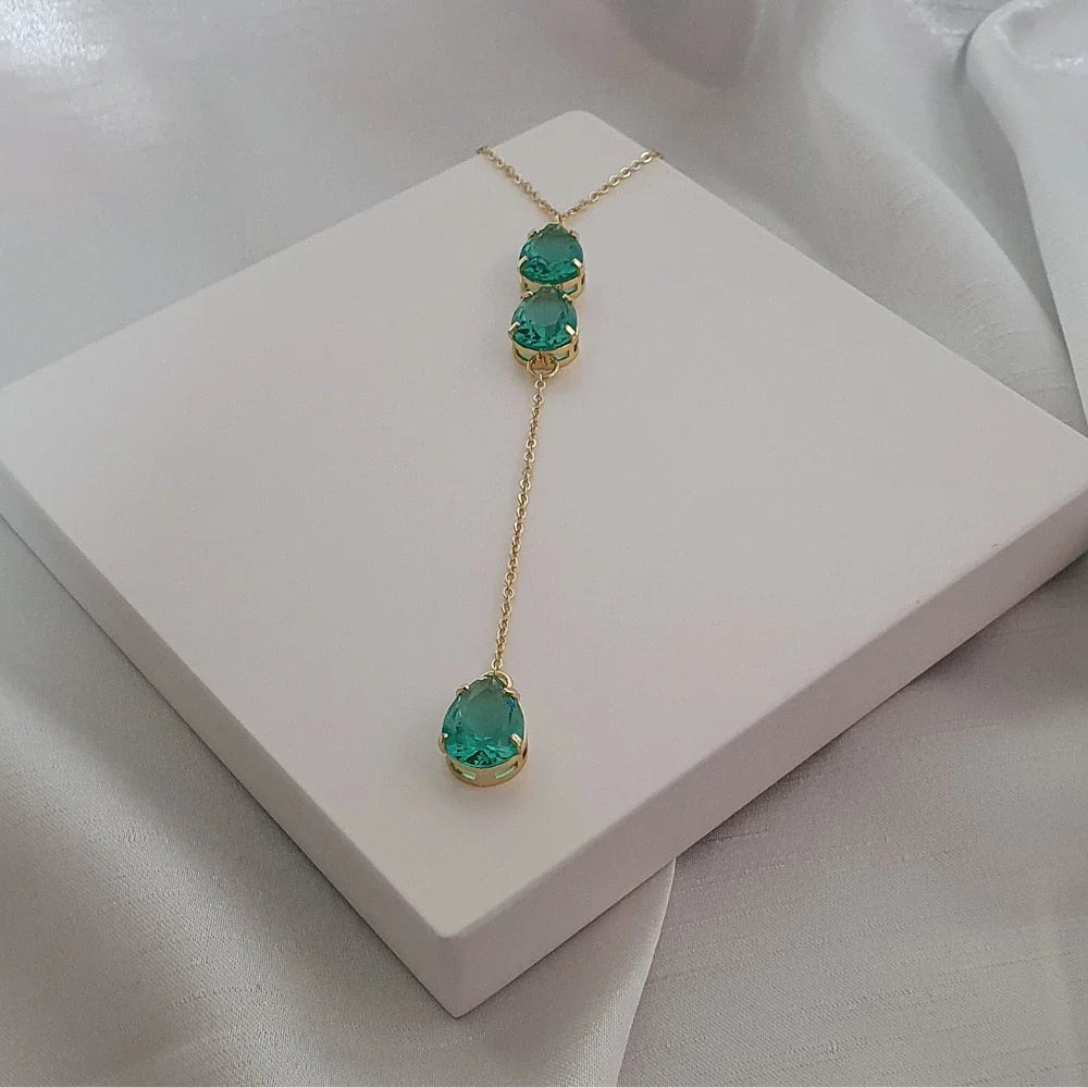 Colar Gota de Turmalina