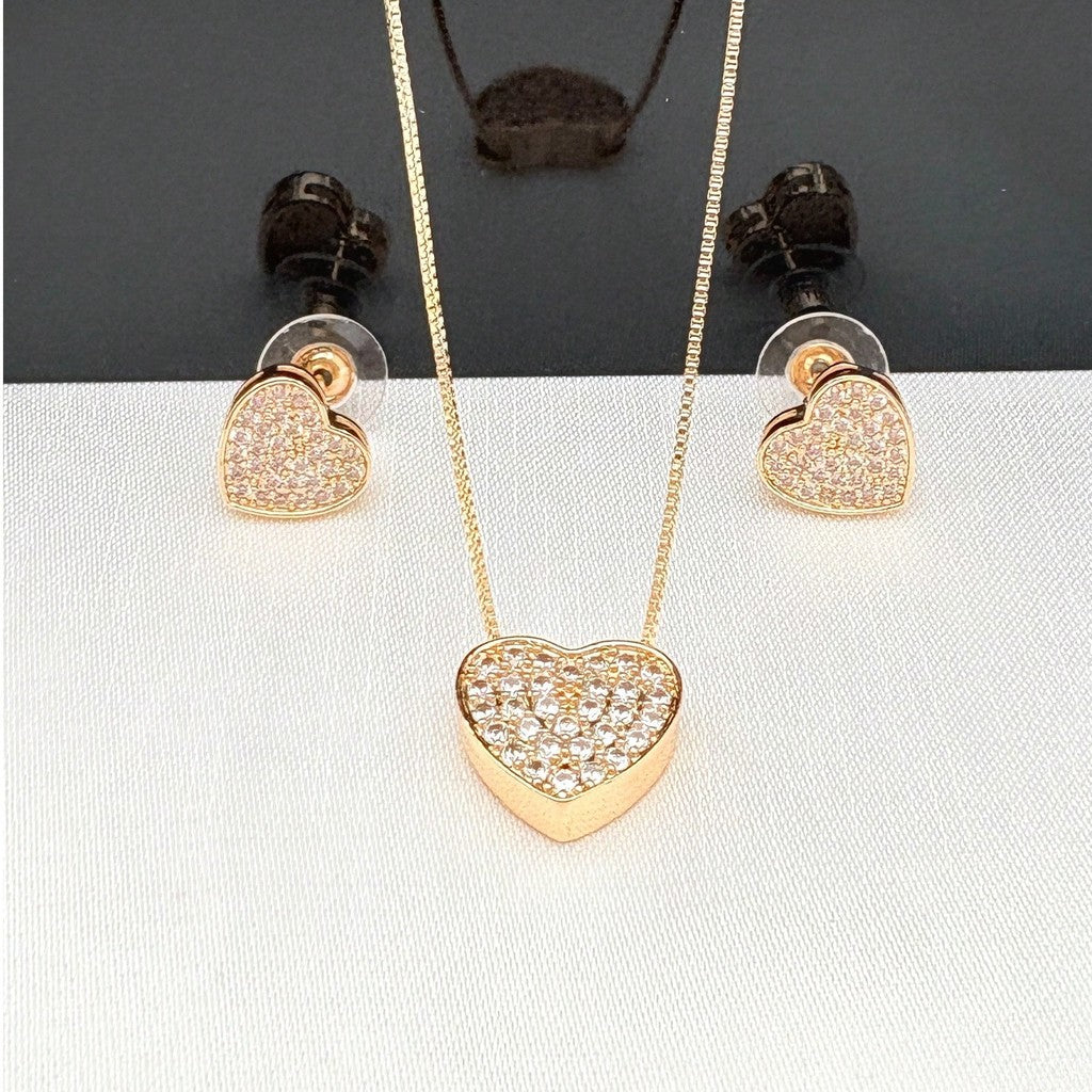 Conjunto Colar e Brincos com zircônias