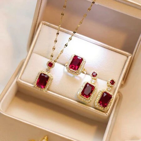 Conjunto Strass Esmeralda