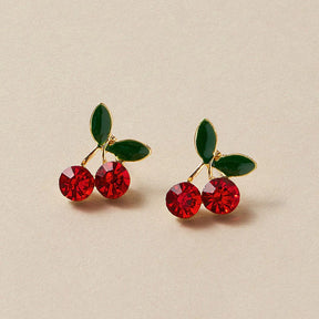 Brincos Diamante Cereja